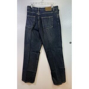 Nautica Mens Straight Blue Jeans 34x34 Blue Denim Distressed Casual 100% Cotton